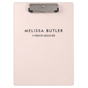 Minimalist Modern Blush Pink Clipboard