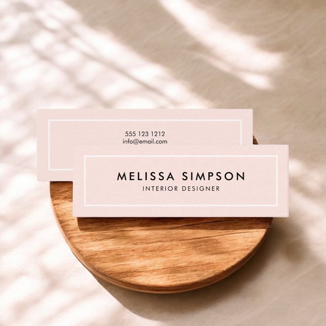 Minimalist Modern Blush Pink Mini Business Card (Creator Uploaded)