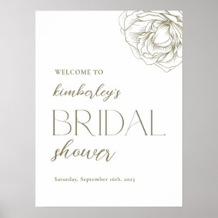 Minimalist Modern Bridal Shower Welcome Sign
