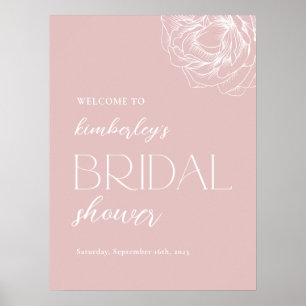 Minimalist Modern Bridal Shower Welcome Sign