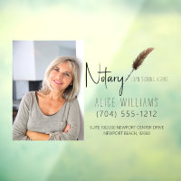 Minimalist Modern Brown & White Notary Photo