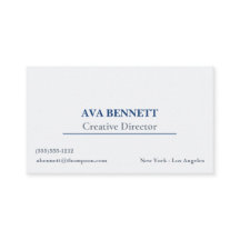 Minimalist Modern Business Card Navy/Grey