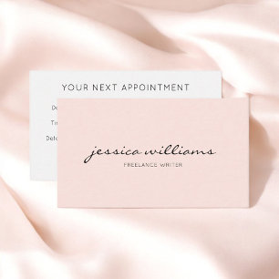 Minimalist Modern Calligraphy Appointment Card