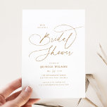 Minimalist Modern Calligraphy Bridal Shower Invitation<br><div class="desc">This simple,  yet sophisticated wedding bridal shower invitation features modern calligraphy styled type. All colours are editable using the editing tools.</div>