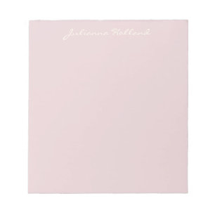 Minimalist Modern Calligraphy Lilac Blush Name Notepad