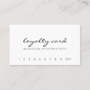 Minimalist Modern Calligraphy Loyalty Card