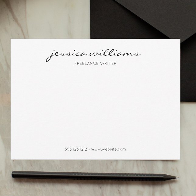 Minimalist Modern Calligraphy Professional Card (Creator Uploaded)