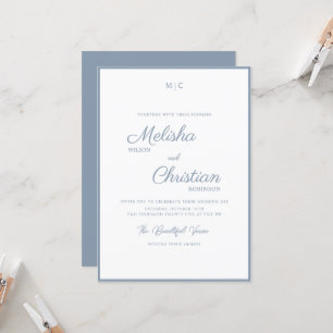 Minimalist Modern Calligraphy Wedding Invitation