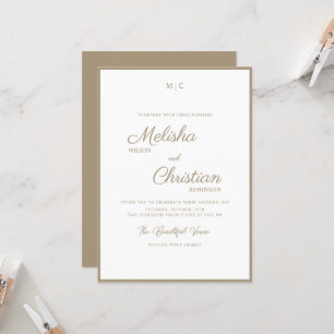Minimalist Modern Calligraphy Wedding Invitation