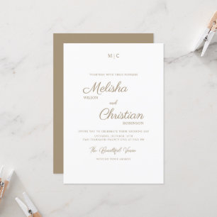 Minimalist Modern Calligraphy Wedding Invitation