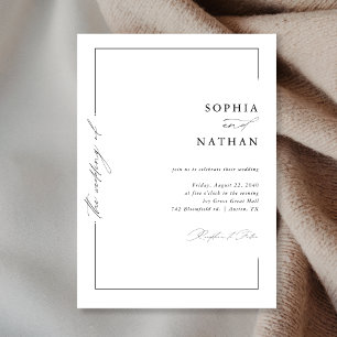 Minimalist Modern Calligraphy Wedding Invitation