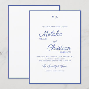 Minimalist Modern Calligraphy Wedding Invitation