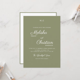 Minimalist Modern Calligraphy Wedding Invitation