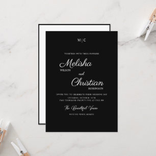 Minimalist Modern Calligraphy Wedding Invitation