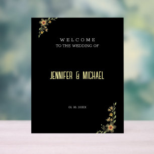Minimalist Modern Calligraphy Wedding Welcome Acrylic Sign
