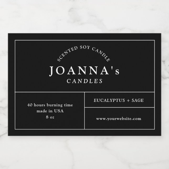 Minimalist Modern Candle Label (Single Label)