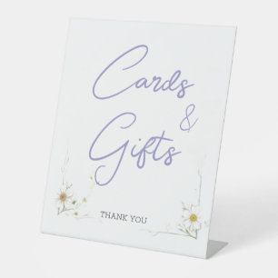 Minimalist Modern Cards & Gifts Wedding Welcome Pedestal Sign