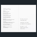 Minimalist Modern Catholic Wedding Program<br><div class="desc">Modern style Catholic wedding program featuring a simple and minimal layout with serif and script fonts.</div>