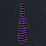 Minimalist Modern Chevron Stripes Black and Purple Tie<br><div class="desc">Modern Chevron Stripes Black and Purple Pattern</div>