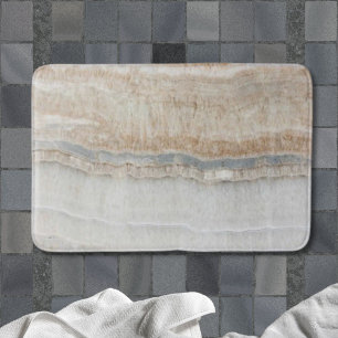 minimalist modern chic beige tan white grey marble bath mat