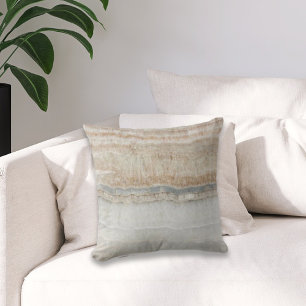 minimalist modern chic beige tan white grey marble cushion
