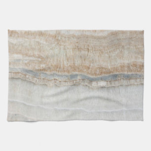 minimalist modern chic beige tan white grey marble tea towel