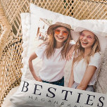 Minimalist Modern Chic Best Friends BFF Photo Cushion<br><div class="desc">Design is composed of fun and playful typography with sans serif and serif font. Add a custom photo.</div>