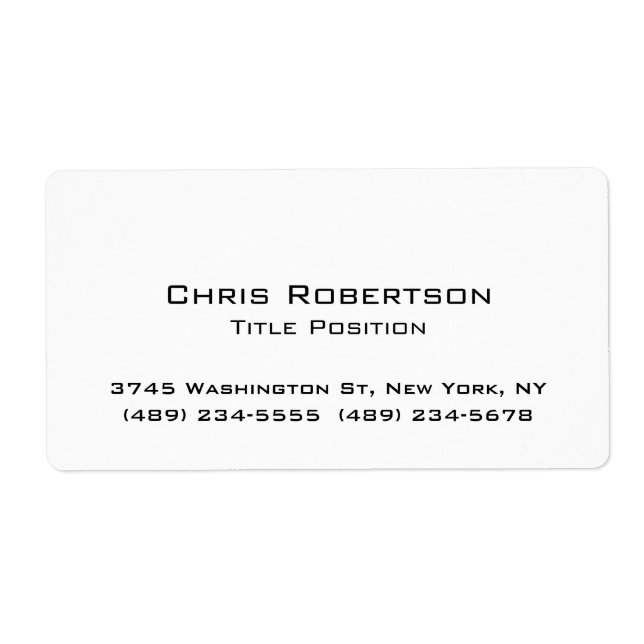 Minimalist Modern Chic Black White Charming (Front)