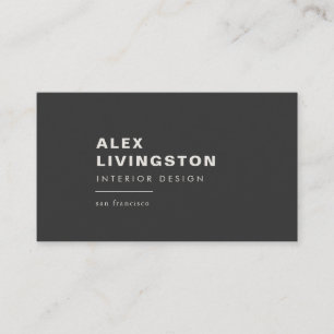 Minimalist Modern Chic Creative Black White Business Card
