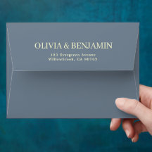 Minimalist Modern Chic Dusty Blue Wedding