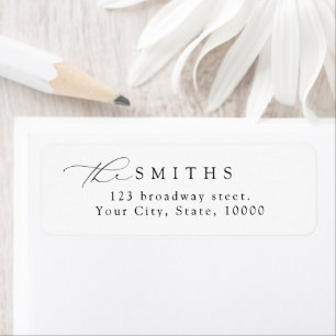 Minimalist Modern Chic Script Return Address Label