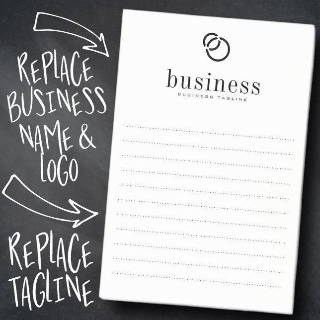 Minimalist Modern Chic Simple Business Name Logo Post-it Notes (Creator Uploaded)
