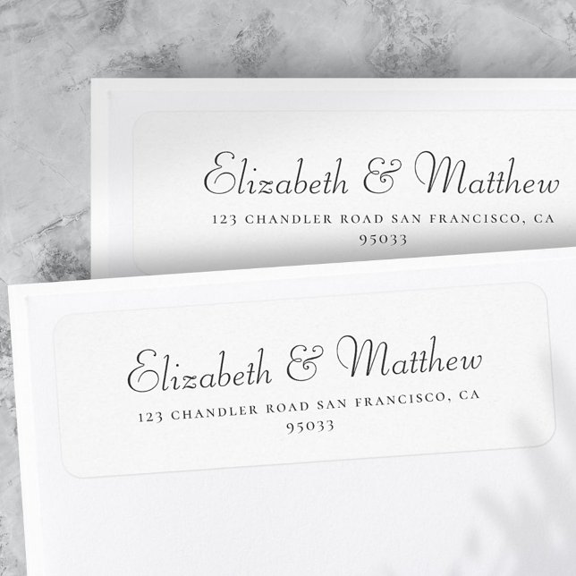 Minimalist Modern Chic Wedding Return Address Label (Creator Uploaded)