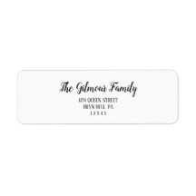 Minimalist Modern Christmas Card Return Address