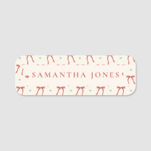 Minimalist Modern Christmas Name Tag