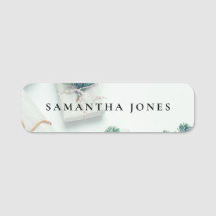 Minimalist Modern Christmas Name Tag