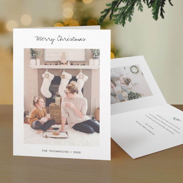 Minimalist Modern Christmas Photo Card Template (Creator Uploaded)