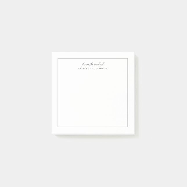 Minimalist Modern Classic From The Desk Of Sticky Post-it Notes (Front)