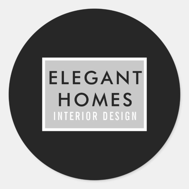 Minimalist Modern Classic Round Sticker (Front)