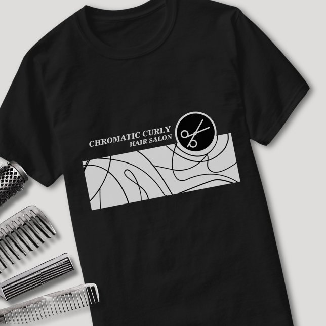 Minimalist Modern Classy Simple Line Hair Studio T-Shirt (Creator Uploaded)