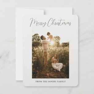 Minimalist Modern Clean Family Christmas Card 