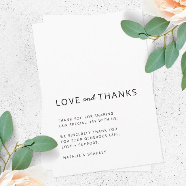 Minimalist Modern | Clean Simple Wedding Thank You Card (Creator Uploaded)