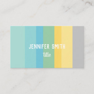 minimalist modern colour block custom business card