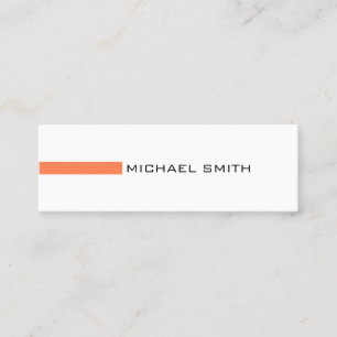Minimalist Modern Coral Professional Mini Business Card