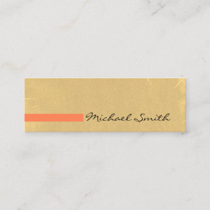 Minimalist Modern Coral Vintage #2 Mini Business Card