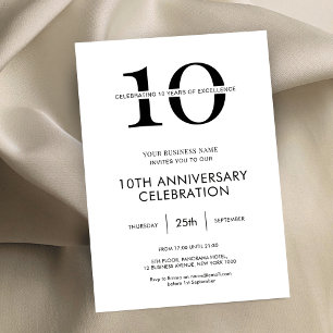 Minimalist Modern Corporate Business Anniversary Invitation