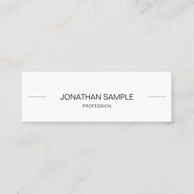 Minimalist Modern Creative Clean Trendy Beautiful Mini Business Card (Front)