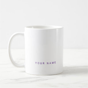 Minimalist Modern Custom Name, Text and Photo Coffee Mug