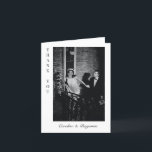 Minimalist Modern Custom Photo Wedding Folded Thank You Card<br><div class="desc">Minimalist Modern Chic Personalised Photo Wedding Folded Thank You Card</div>