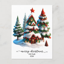 Minimalist Modern Customised Merry Christmas Card 